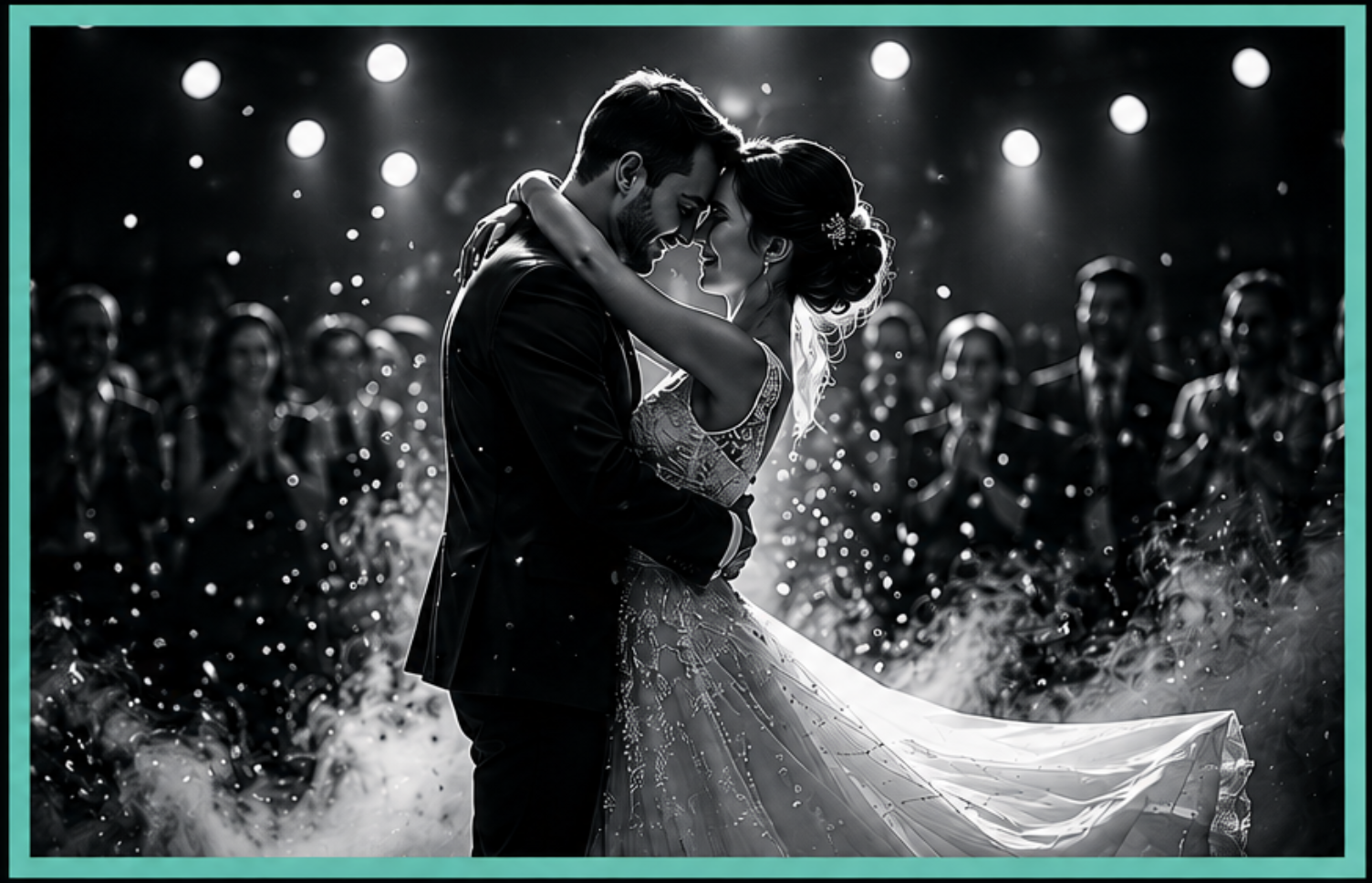 Pareja bailando en su boda